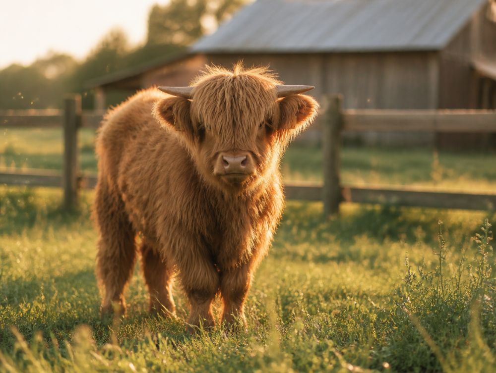 Miniature Highland calf